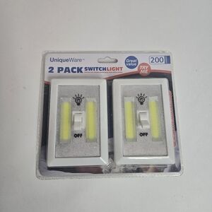 2 Pack LED Night Light Wall Switch Wireless Battery Operated Closet Cordless